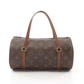 LOUIS VUITTON Papillon 26 Monogram Handbag Coated Canvas Leather Women's Brown M51366