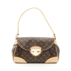 Louis Vuitton Beverly MM Monogram Shoulder Bag Coated Canvas Leather Women's Brown M40121