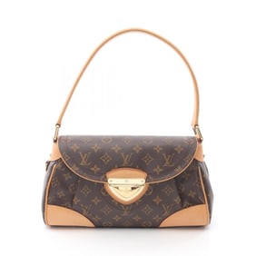 Louis Vuitton Beverly MM Shoulder Bag Coated Canvas Leather Monogram Women's Brown M40121