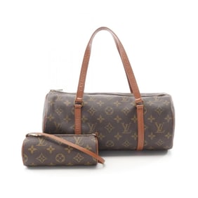 LOUIS VUITTON Papillon 30 Monogram Handbag Coated Canvas Leather Women's Brown M51365