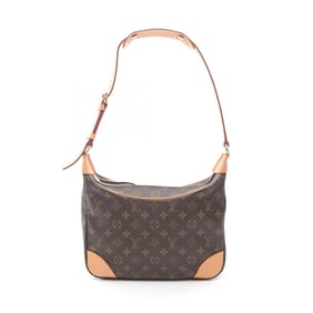 Louis Vuitton Boulogne PM Monogram Shoulder Bag Coated Canvas Leather Women's Brown M51265
