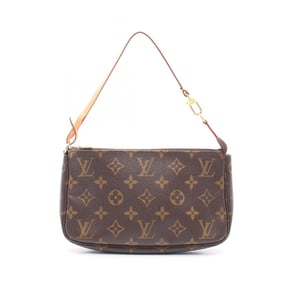 Louis Vuitton LOUIS VUITTON Pochette Accessoires Monogram Handbag Coated Canvas Leather Women's