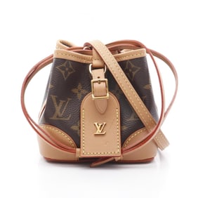 Louis Vuitton Noe Purse Shoulder Bag Coated Canvas Leather Monogram Women's Brown M57099