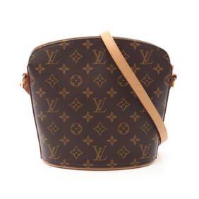Louis Vuitton Drouot Monogram Shoulder Bag Coated Canvas Leather Women's Brown M51290