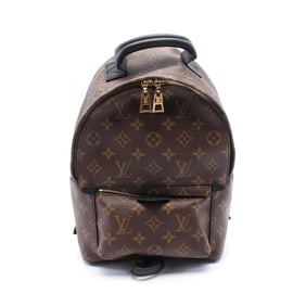 Louis Vuitton Palm Springs PM Backpack Coated Canvas Leather Monogram Women's Brown Black M41560