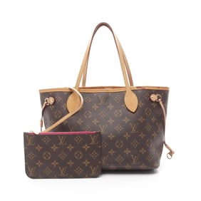 Louis Vuitton Neverfull PM Tote Bag Coated Canvas Leather Monogram Women's Brown M41245