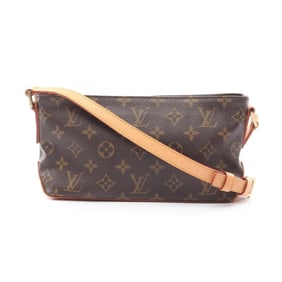 Louis Vuitton Trotter Monogram Shoulder Bag Coated Canvas Leather Women's Brown M51240