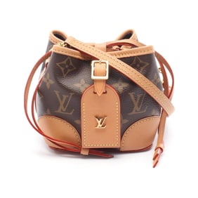Louis Vuitton Noe Purse Shoulder Bag Coated Canvas Leather Monogram Women's Brown M57099