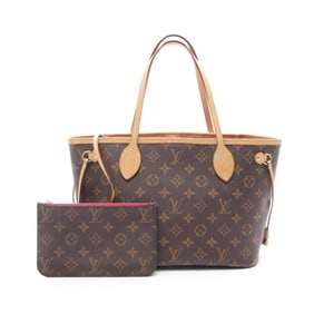 Louis Vuitton Neverfull PM Tote Bag Coated Canvas Leather Monogram Women's Brown M41245