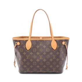 Louis Vuitton Neverfull PM Monogram Tote Bag Coated Canvas Leather Women's Brown M40155