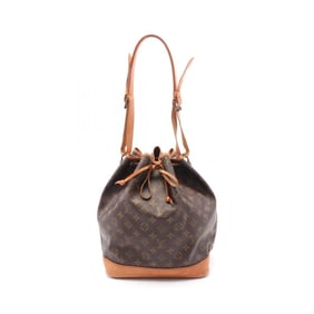 Louis Vuitton Noe Shoulder Bag Coated Canvas Leather Monogram Women's Brown M42224