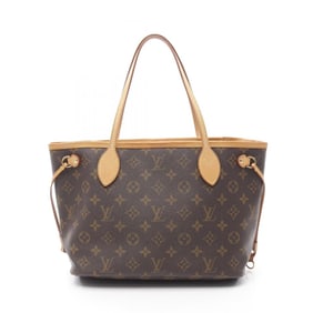 Louis Vuitton Neverfull PM Monogram Tote Bag Coated Canvas Leather Women's Brown M40155