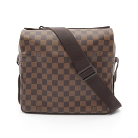Louis Vuitton Naviglio Shoulder Bag Coated Canvas Leather Damier Men's Women's Brown N45255