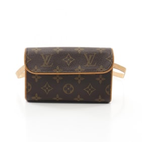 Louis Vuitton LOUIS VUITTON Pochette Florentine Waist Bag Body Coated Canvas Leather Monogram