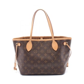 Louis Vuitton Neverfull PM Tote Bag Coated Canvas Leather Monogram Women's Brown M40155