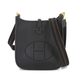 Hermes Evelyne TPM Amazon Shoulder Bag Taurillon Clemence Black Double Stamp