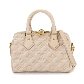 Louis Vuitton LOUIS VUITTON Monogram Speedy Bandouliere 20 2way Hand Shoulder Bag Leather Beige