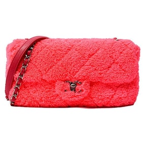 Chanel Women's Matelasse Chain Shoulder Bag Pile Pink CHANEL