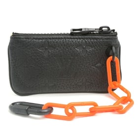 Louis Vuitton Men's Wallet Pochette Cle Taurillon Leather Wallet/Coin Case Coin Purse Black (Noir)