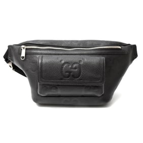 Gucci Men's Belt Bag Jumbo GG Body Leather Black 645093 GUCCI