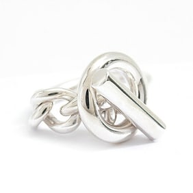 Hermes Ring Men's Croisette 58 Sterling Silver HERMES Ag925