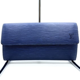 LOUIS VUITTON Louis Vuitton Portefeuille Sarah M60324 Long Wallet Navy Epi Leather Men's Women's