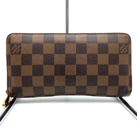LOUIS VUITTON Louis Vuitton Zippy Wallet Long Damier Canvas Brown N60015 Men's Women's