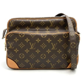 LOUIS VUITTON Nile M45244 Shoulder Bag Brown Monogram Canvas Women's