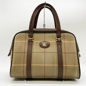 BURBERRY MEGA CHECK CANVASS BROWN WOMEN'S HANDBAG ITS9WNJYGKYW