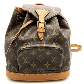 LOUIS VUITTON Louis Vuitton Mini Montsouris M51137 Backpack/Daypack Monogram Canvas Brown Women's