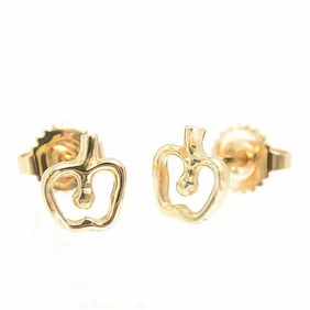 Tiffany earrings for women, apple earrings, yellow gold, apple, fruit motif, TIFFANY 750YG 18KYG