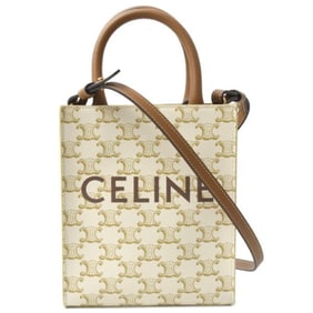 Celine Women's Vertical Cabas Mini Shoulder Bag Handbag Ivory CELINE