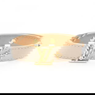 LOUIS VUITTON Bracelet LV Iconic Leather GP (Gold Plated) Women's Beige Gold M8105E: Category: DesignType: Charm braceletColor: Beige, GoldGender: WomenMaterial: Gold plating, LeatherCategory: GeneralBrand: Louis VuittonSection: ConditionRanking: Rank A Used - A few traces of usage, s