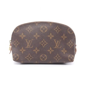 Louis Vuitton LOUIS VUITTON Pochette Tick Pouch Coated Canvas Leather Monogram Women's Brown M47515