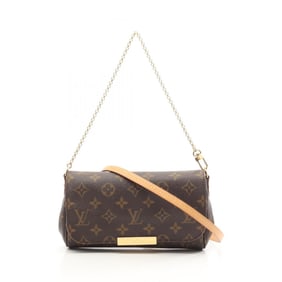 Louis Vuitton LOUIS VUITTON Favorite PM Monogram Handbag Coated Canvas Leather Women's Brown M40717