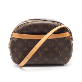 Louis Vuitton Blois Shoulder Bag Coated Canvas Leather Monogram Women's Brown M51221