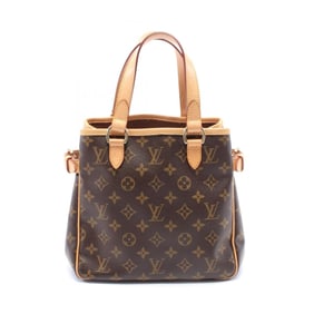 Louis Vuitton Batignolles Monogram Handbag Coated Canvas Leather Women's Brown M51156
