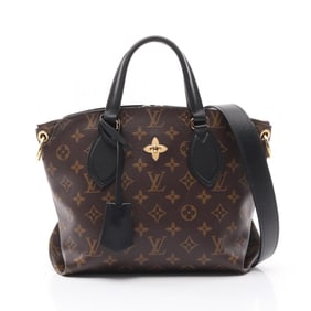 Louis Vuitton LOUIS VUITTON Flower Zip Tote PM Bag Coated Canvas Leather Monogram Women's Brown