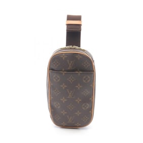 Louis Vuitton LOUIS VUITTON Pochette Ganju Monogram Waist Bag Body Coated Canvas Leather Men's