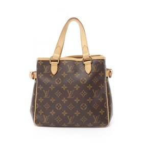 Louis Vuitton Batignolles Handbag Coated Canvas Leather Monogram Women's Brown M51156