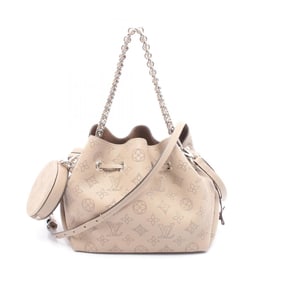 Louis Vuitton Bella Handbag Leather Mahina Women's Beige M57201