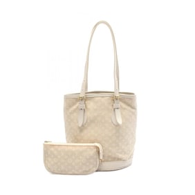 LOUIS VUITTON Bucket PM Handbag Canvas Leather Monogram Mini Lan Women's Ivory M95316