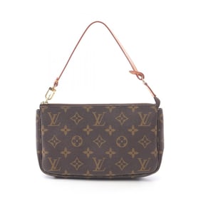 Louis Vuitton LOUIS VUITTON Pochette Accessoires Handbag Coated Canvas Leather Monogram Women's
