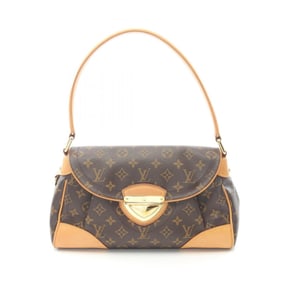 Louis Vuitton Beverly MM Monogram Shoulder Bag Coated Canvas Leather Women's Brown M40121