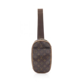 Louis Vuitton LOUIS VUITTON Pochette Ganju Waist Bag Body Coated Canvas Leather Monogram Men's