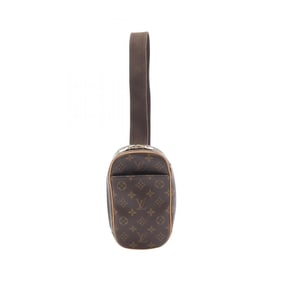 Louis Vuitton LOUIS VUITTON Pochette Ganju Monogram Waist Bag Body Coated Canvas Leather Men's
