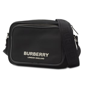 Burberry Women's and Men's Nylon Shoulder Bag Leather Black BURBERRY 8049094