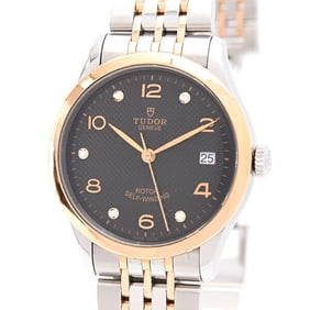 Tudor Men's Watch 1926 Collection 5P Diamond Automatic Black Dial SS x 750PG TUDOR 91451