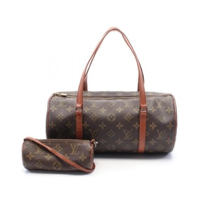 LOUIS VUITTON Papillon 30 Handbag Coated Canvas Leather Monogram Women's Brown M51385