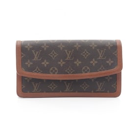 Louis Vuitton Pochette Dame PM Second Bag Clutch Coated Canvas Leather Monogram Men's Women's Brown